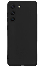 BASEY. Hoes Geschikt voor Samsung S23 Hoesje Siliconen Back Cover Case Met 2x Screenprotector - Hoesje Geschikt voor Samsung Galaxy S23 Hoes Cover Hoesje - Zwart