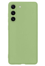 NoXx Hoes Geschikt voor Samsung S23 Hoesje Cover Siliconen Back Case Hoes Met 2x Screenprotector - Groen