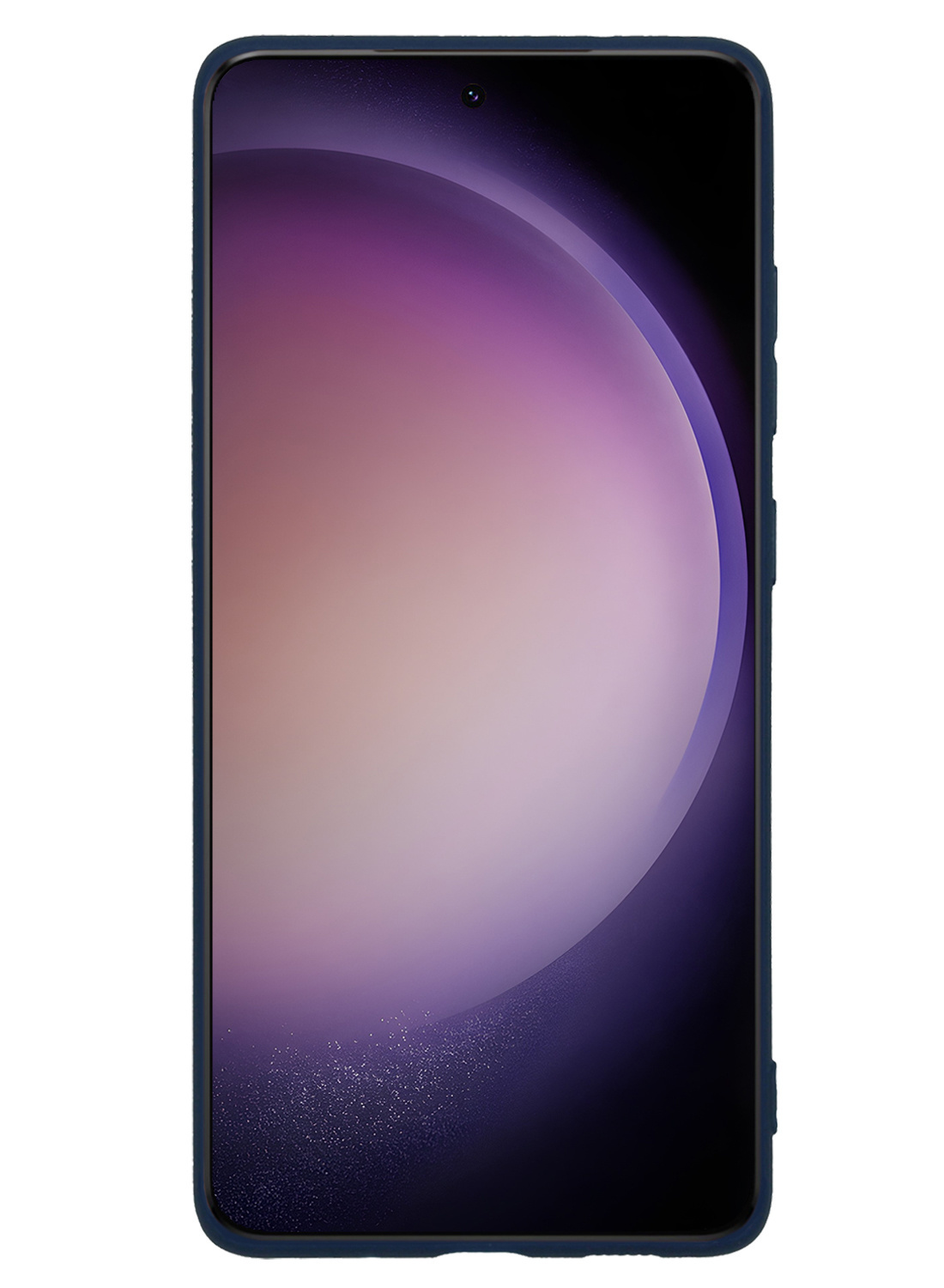 Nomfy Hoesje Geschikt voor Samsung S23 Hoesje Siliconen Cover Case Met Screenprotector - Hoes Geschikt voor Samsung Galaxy S23 Hoes Back Case - Donkerblauw