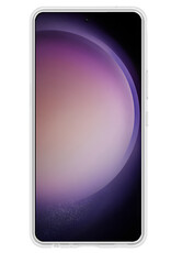 Nomfy Hoesje Geschikt voor Samsung S23 Hoesje Siliconen Cover Case Met Screenprotector - Hoes Geschikt voor Samsung Galaxy S23 Hoes Back Case - Transparant