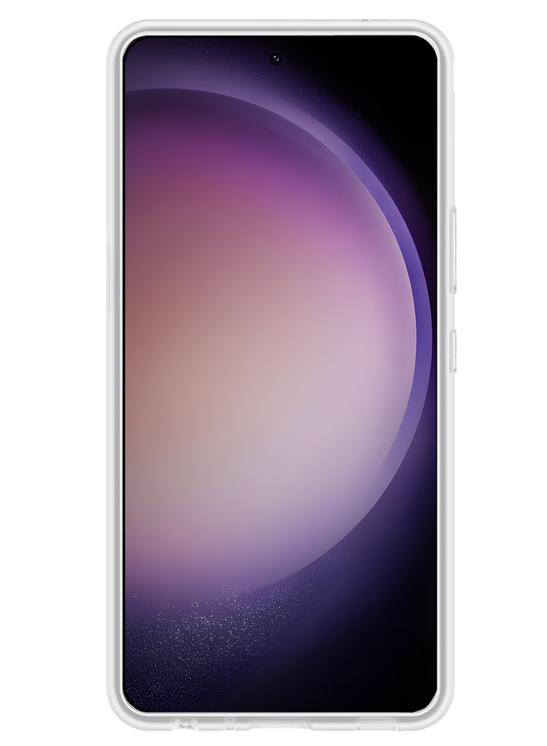 Nomfy Hoesje Geschikt voor Samsung S23 Hoesje Siliconen Cover Case Met Screenprotector - Hoes Geschikt voor Samsung Galaxy S23 Hoes Back Case - Transparant