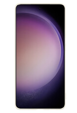 Nomfy Hoesje Geschikt voor Samsung S23 Hoesje Siliconen Cover Case Met Screenprotector - Hoes Geschikt voor Samsung Galaxy S23 Hoes Back Case - Wit