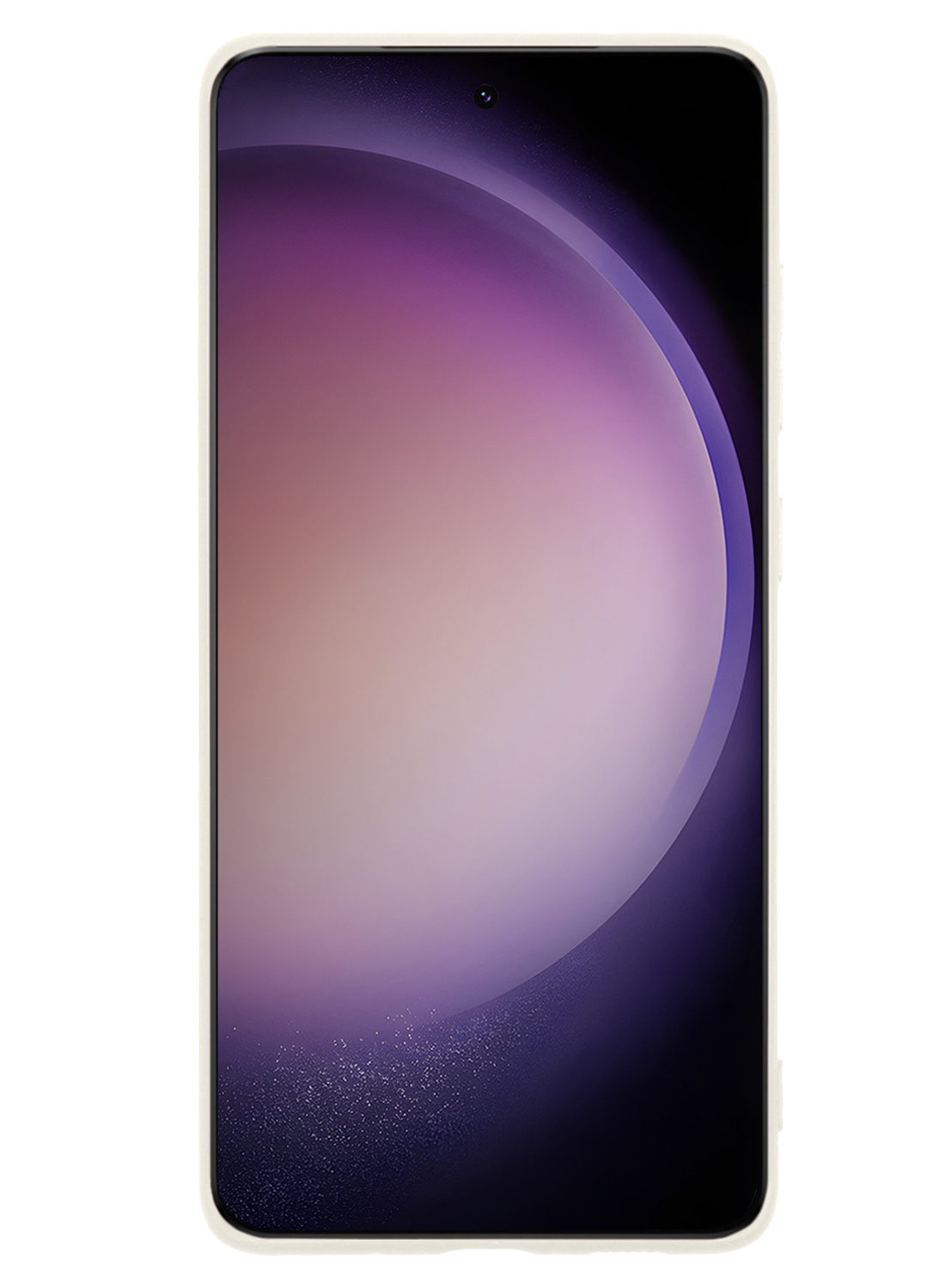 Nomfy Hoesje Geschikt voor Samsung S23 Hoesje Siliconen Cover Case Met Screenprotector - Hoes Geschikt voor Samsung Galaxy S23 Hoes Back Case - Wit