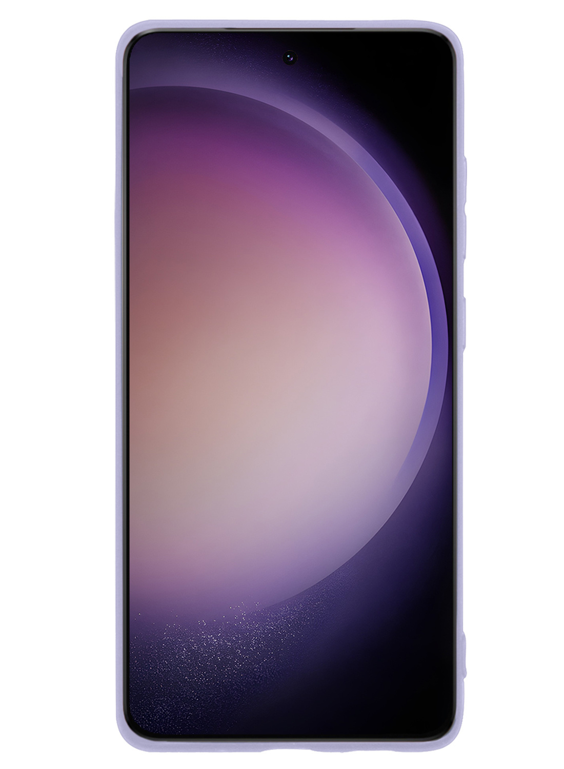 Nomfy Hoesje Geschikt voor Samsung S23 Hoesje Siliconen Cover Case Met 2x Screenprotector - Hoes Geschikt voor Samsung Galaxy S23 Hoes Back Case - Lila