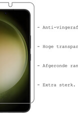 BASEY. Hoes Geschikt voor Samsung S23 Hoesje Bookcase Hoes Flip Case Book Cover Met 2x Screenprotector - Hoesje Geschikt voor Samsung Galaxy S23 Hoes Book Case Hoesje - Paars