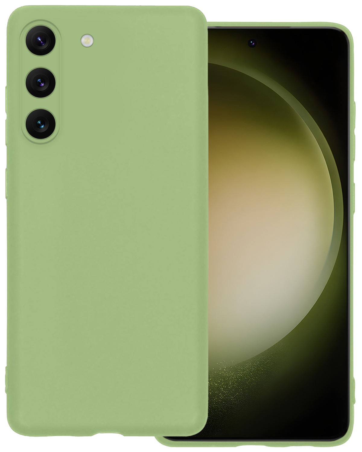 BASEY. Hoes Geschikt voor Samsung S23 Plus Hoesje Siliconen Back Cover Case - Hoesje Geschikt voor Samsung Galaxy S23 Plus Hoes Cover Hoesje - Groen