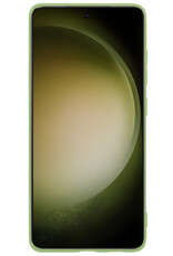 BASEY. Hoes Geschikt voor Samsung S23 Plus Hoesje Siliconen Back Cover Case - Hoesje Geschikt voor Samsung Galaxy S23 Plus Hoes Cover Hoesje - Groen