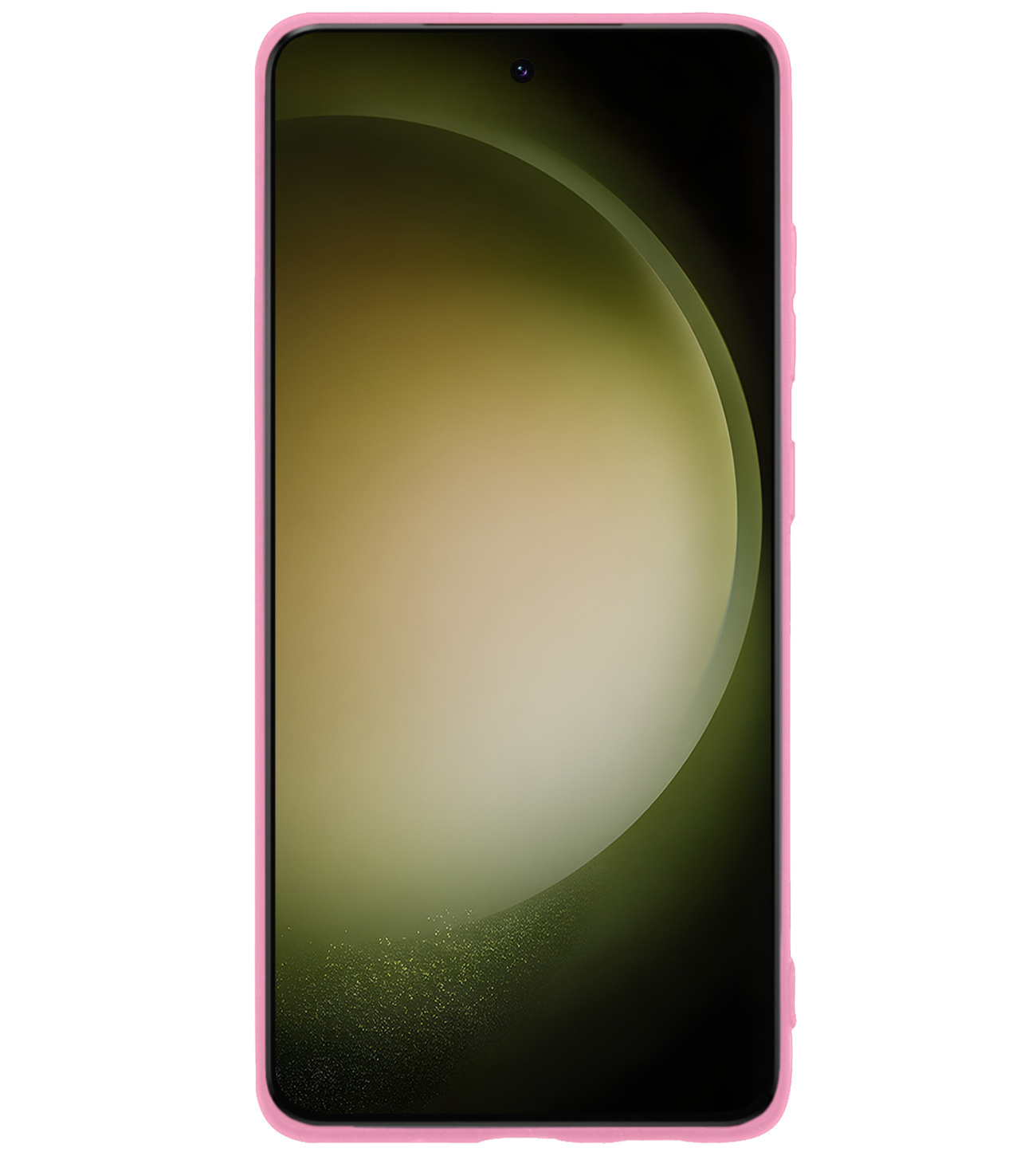 BASEY. Hoes Geschikt voor Samsung S23 Plus Hoesje Siliconen Back Cover Case - Hoesje Geschikt voor Samsung Galaxy S23 Plus Hoes Cover Hoesje - Lichtroze