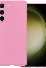 BASEY. Hoes Geschikt voor Samsung S23 Plus Hoesje Siliconen Back Cover Case - Hoesje Geschikt voor Samsung Galaxy S23 Plus Hoes Cover Hoesje - Lichtroze