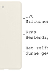 BASEY. Hoes Geschikt voor Samsung S23 Plus Hoesje Siliconen Back Cover Case - Hoesje Geschikt voor Samsung Galaxy S23 Plus Hoes Cover Hoesje - Wit