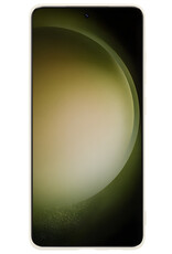 BASEY. Hoes Geschikt voor Samsung S23 Plus Hoesje Siliconen Back Cover Case - Hoesje Geschikt voor Samsung Galaxy S23 Plus Hoes Cover Hoesje - Wit