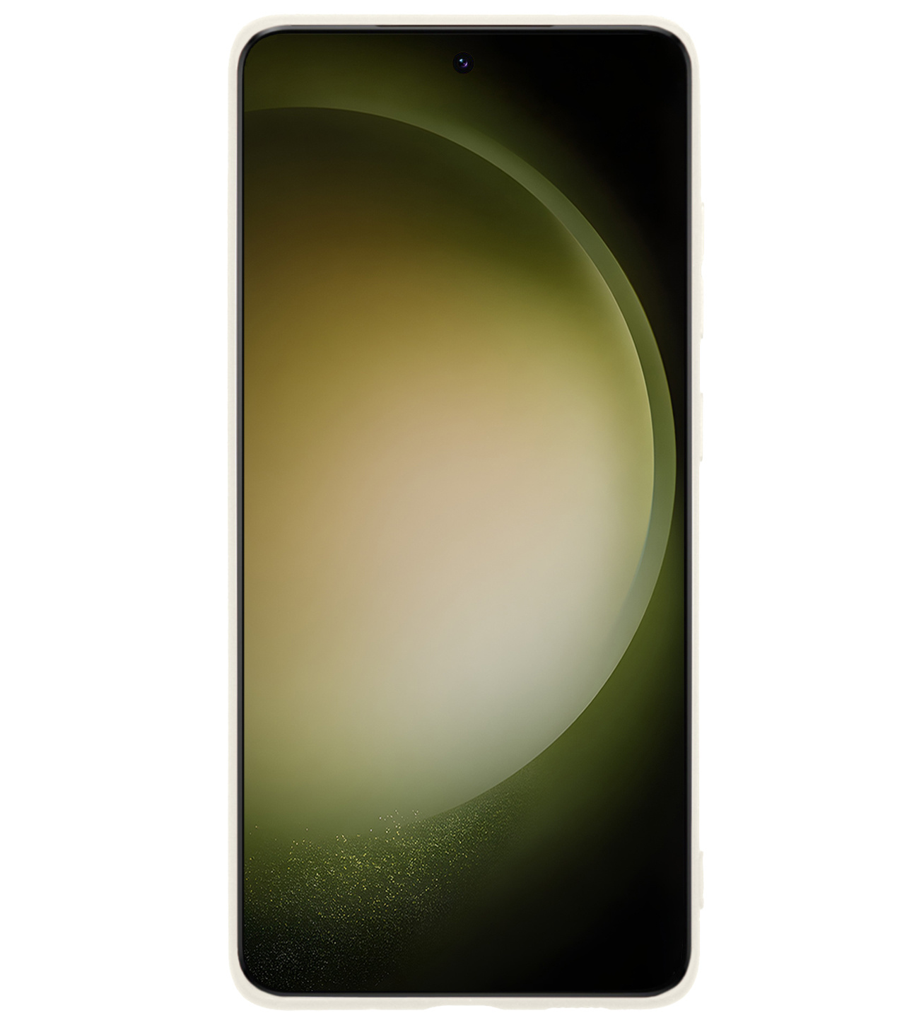 BASEY. Hoes Geschikt voor Samsung S23 Plus Hoesje Siliconen Back Cover Case - Hoesje Geschikt voor Samsung Galaxy S23 Plus Hoes Cover Hoesje - Wit