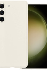 BASEY. Hoes Geschikt voor Samsung S23 Plus Hoesje Siliconen Back Cover Case - Hoesje Geschikt voor Samsung Galaxy S23 Plus Hoes Cover Hoesje - Wit