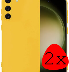 BASEY. BASEY. Samsung Galaxy S23 Plus Hoesje Siliconen - Geel - 2 PACK