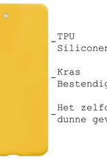 BASEY. Hoes Geschikt voor Samsung S23 Plus Hoesje Siliconen Back Cover Case - Hoesje Geschikt voor Samsung Galaxy S23 Plus Hoes Cover Hoesje - Geel - 2 Stuks