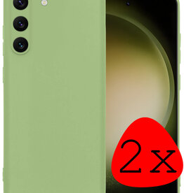 BASEY. BASEY. Samsung Galaxy S23 Plus Hoesje Siliconen - Groen - 2 PACK