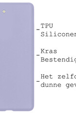 BASEY. Hoes Geschikt voor Samsung S23 Plus Hoesje Siliconen Back Cover Case - Hoesje Geschikt voor Samsung Galaxy S23 Plus Hoes Cover Hoesje - Lila - 2 Stuks