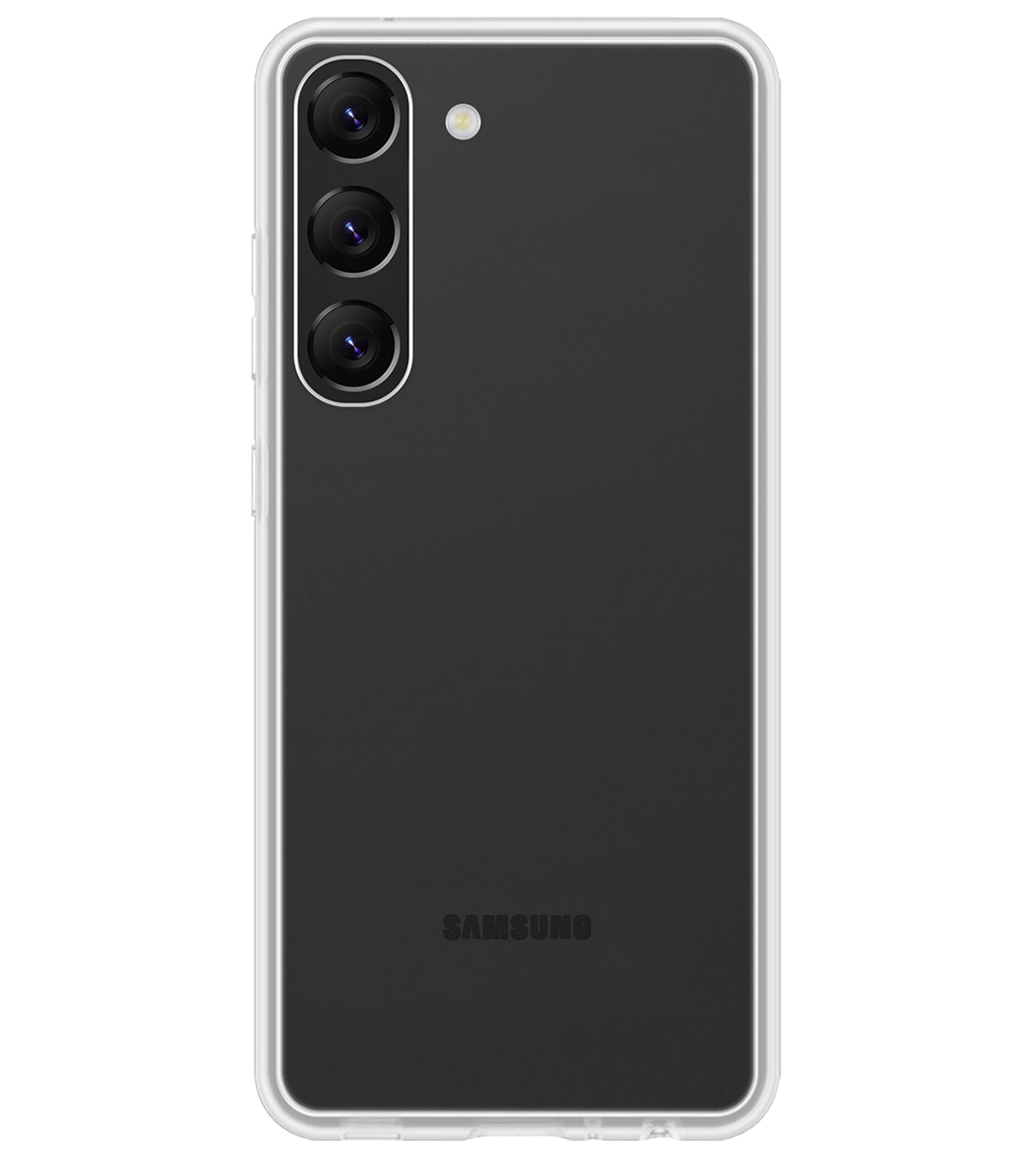 BASEY. Hoes Geschikt voor Samsung S23 Plus Hoesje Siliconen Back Cover Case - Hoesje Geschikt voor Samsung Galaxy S23 Plus Hoes Cover Hoesje - Transparant - 2 Stuks