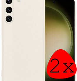 BASEY. BASEY. Samsung Galaxy S23 Plus Hoesje Siliconen - Wit - 2 PACK