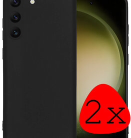 BASEY. BASEY. Samsung Galaxy S23 Plus Hoesje Siliconen - Zwart - 2 PACK