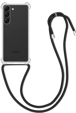 BASEY. Hoes Geschikt voor Samsung S23 Hoesje Shock Proof Case Met Koord Shock Hoes Met Koord - Hoesje Geschikt voor Samsung Galaxy S23 Hoes Cover Met Koord - Transparant