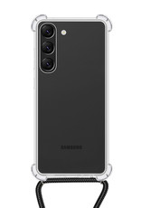 NoXx Hoes Geschikt voor Samsung S23 Hoesje Transparant Met Telefoonkoord Cover Shock Proof Case Koord Hoes
