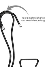 NoXx Hoes Geschikt voor Samsung S23 Hoesje Transparant Met Telefoonkoord Cover Shock Proof Case Koord Hoes