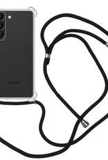 Nomfy Hoesje Geschikt voor Samsung S23 Hoesje Shock Proof Transparant Met Telefoonketting Case Shock Koord - Hoesje Geschikt voor Samsung Galaxy S23 Shock Proof Case Met Koord - Transparant