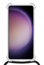 Nomfy Hoesje Geschikt voor Samsung S23 Plus Hoesje Shock Proof Transparant Met Telefoonketting Case Shock Koord - Hoesje Geschikt voor Samsung Galaxy S23 Plus Shock Proof Case Met Koord - Transparant