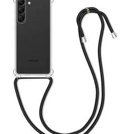 BASEY. BASEY. Samsung Galaxy S23 Plus Hoesje Transparant Shockproof Met Zwart Koord