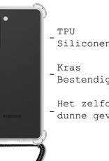 BASEY. Hoes Geschikt voor Samsung S23 Plus Hoesje Shock Proof Case Met Koord Shock Hoes Met Koord - Hoesje Geschikt voor Samsung Galaxy S23 Plus Hoes Cover Met Koord - Transparant