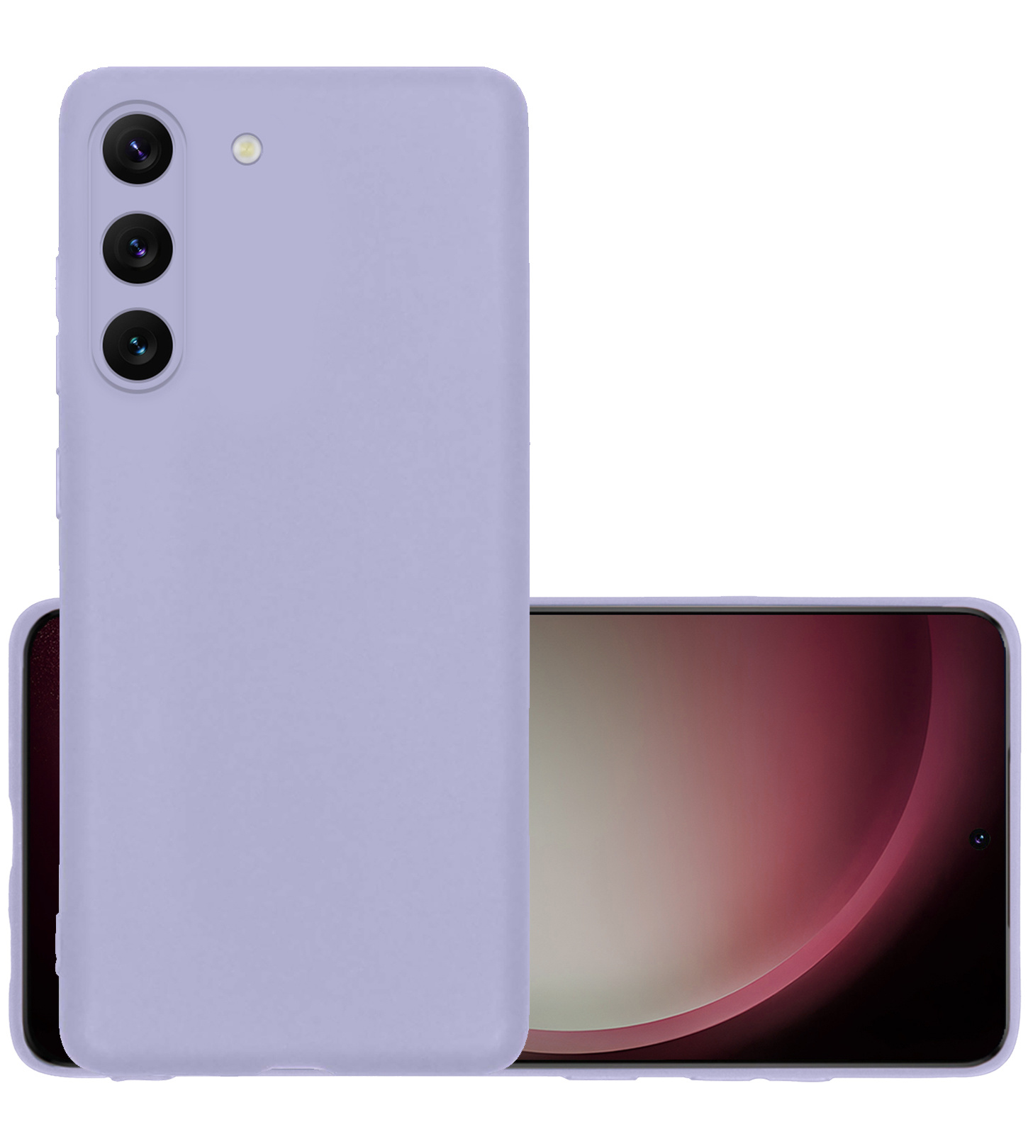 NoXx Hoes Geschikt voor Samsung S23 Plus Hoesje Cover Siliconen Back Case Hoes - Lila