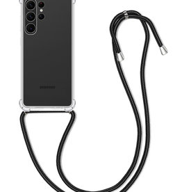 BASEY. BASEY. Samsung Galaxy S23 Ultra Hoesje Transparant Shockproof Met Zwart Koord