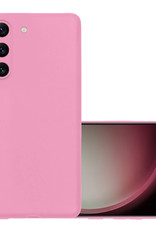 NoXx Hoes Geschikt voor Samsung S23 Plus Hoesje Cover Siliconen Back Case Hoes - Lichtroze