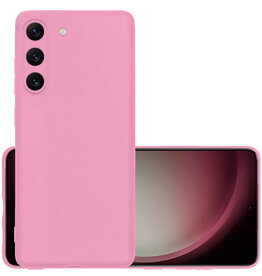 NoXx NoXx Samsung Galaxy S23 Plus Hoesje Siliconen - Lichtroze