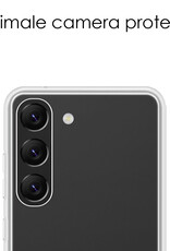 NoXx Hoes Geschikt voor Samsung S23 Plus Hoesje Cover Siliconen Back Case Hoes - Transparant