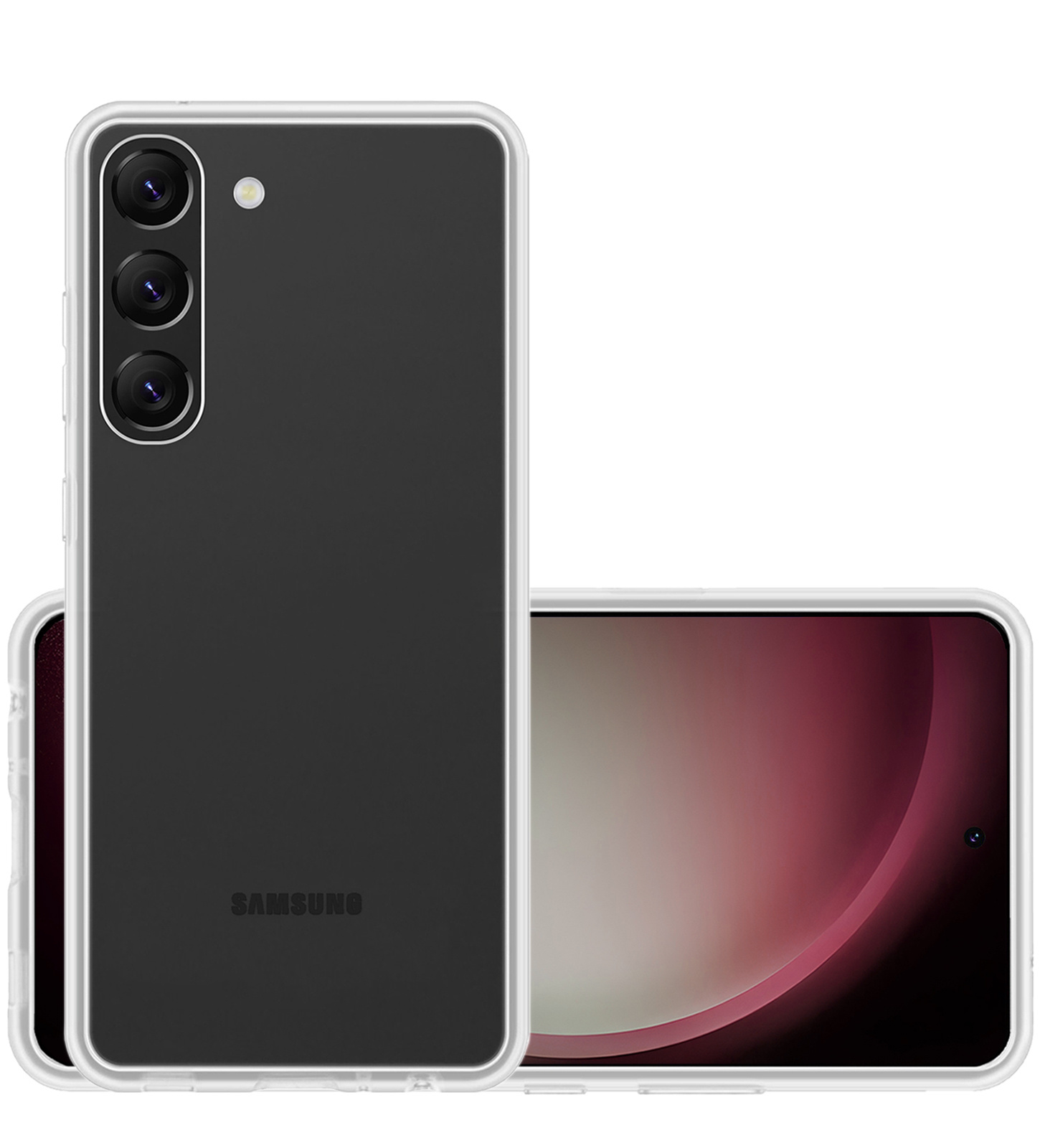 NoXx Hoes Geschikt voor Samsung S23 Plus Hoesje Cover Siliconen Back Case Hoes - Transparant