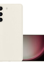 NoXx Hoes Geschikt voor Samsung S23 Plus Hoesje Cover Siliconen Back Case Hoes - Wit
