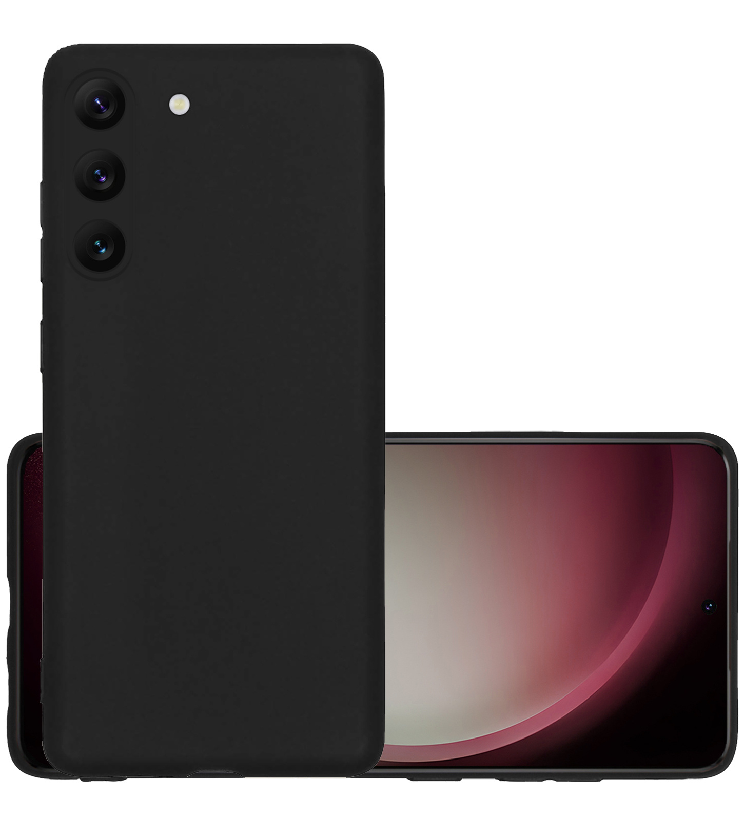 NoXx Hoes Geschikt voor Samsung S23 Plus Hoesje Cover Siliconen Back Case Hoes - Zwart