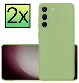 NoXx NoXx Samsung Galaxy S23 Plus Hoesje Siliconen - Groen - 2 PACK