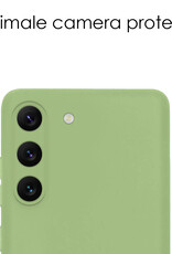 NoXx Hoes Geschikt voor Samsung S23 Plus Hoesje Cover Siliconen Back Case Hoes - Groen - 2x