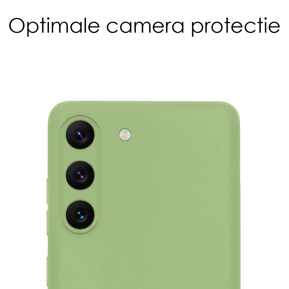 NoXx Hoes Geschikt voor Samsung S23 Plus Hoesje Cover Siliconen Back Case Hoes - Groen - 2x