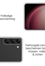 NoXx Hoes Geschikt voor Samsung S23 Plus Hoesje Cover Siliconen Back Case Hoes - Transparant - 2x