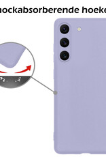 Nomfy Hoesje Geschikt voor Samsung S23 Plus Hoesje Siliconen Cover Case - Hoes Geschikt voor Samsung Galaxy S23 Plus Hoes Back Case - Lila