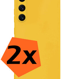 Nomfy Nomfy Samsung Galaxy S23 Plus Hoesje Siliconen - Geel - 2 PACK