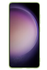 Nomfy Hoesje Geschikt voor Samsung S23 Plus Hoesje Siliconen Cover Case - Hoes Geschikt voor Samsung Galaxy S23 Plus Hoes Back Case - 2-PACK - Groen