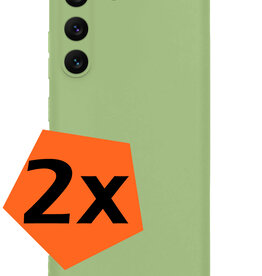 Nomfy Nomfy Samsung Galaxy S23 Plus Hoesje Siliconen - Groen - 2 PACK