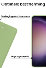 Nomfy Hoesje Geschikt voor Samsung S23 Plus Hoesje Siliconen Cover Case - Hoes Geschikt voor Samsung Galaxy S23 Plus Hoes Back Case - 2-PACK - Groen