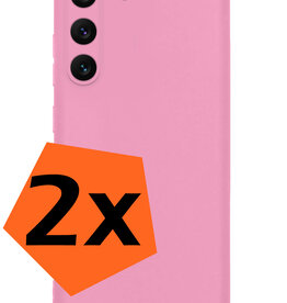 Nomfy Nomfy Samsung Galaxy S23 Plus Hoesje Siliconen - Lichtroze - 2 PACK