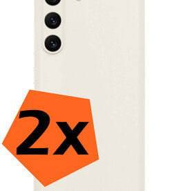 Nomfy Nomfy Samsung Galaxy S23 Plus Hoesje Siliconen - Wit - 2 PACK